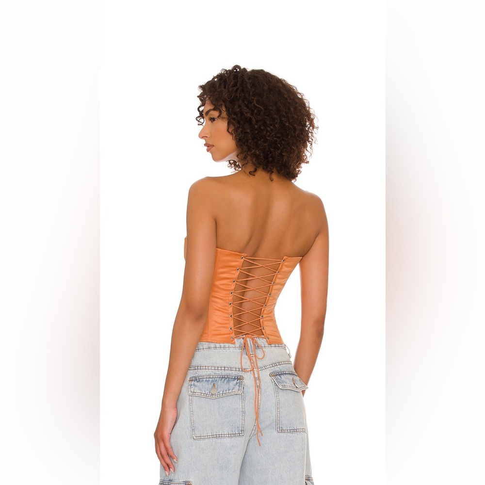 Guzio Size Medium Satin Corset in Sunset *Revolve*